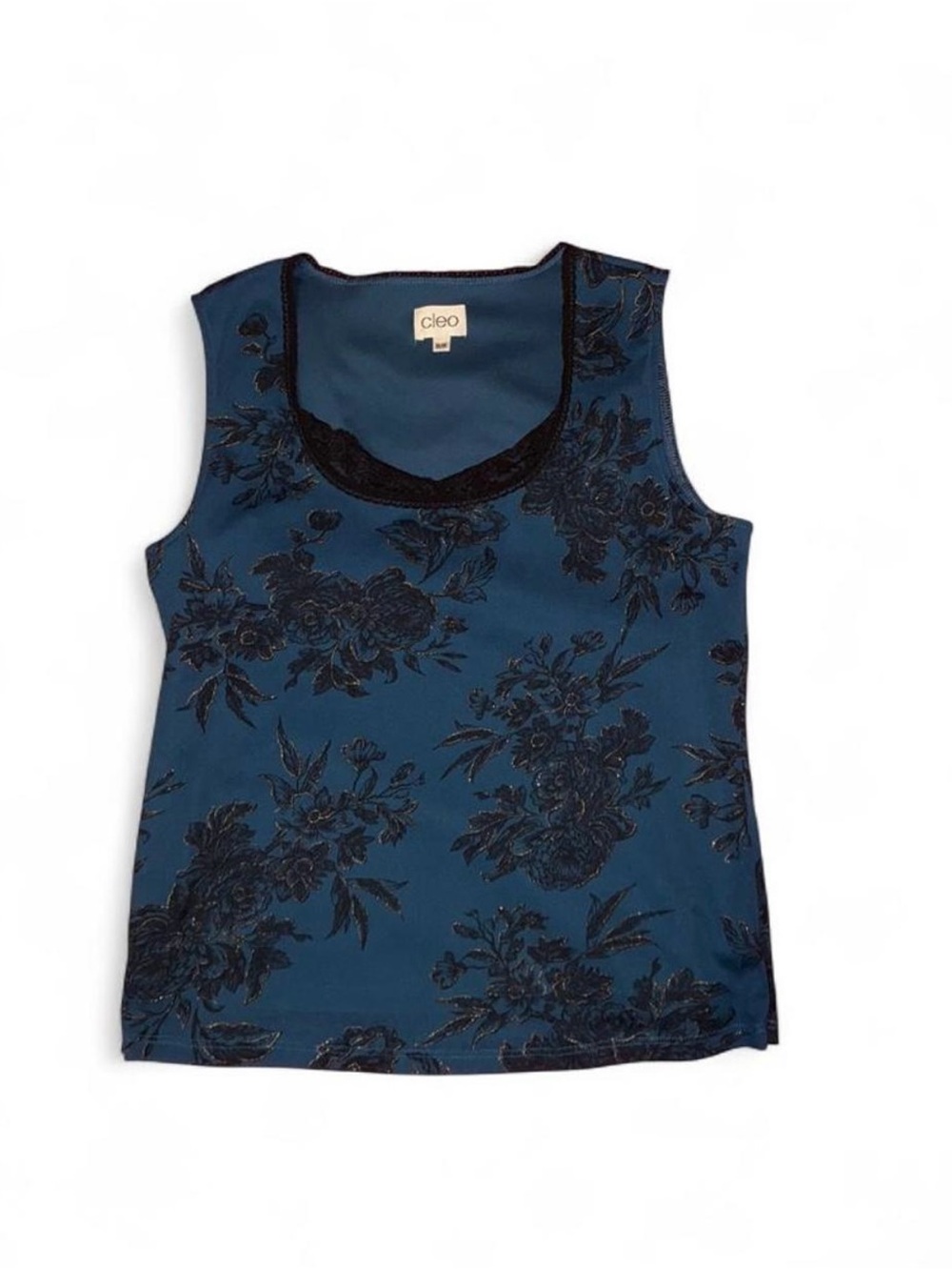 🩵Cleo blue floral tank top🩵